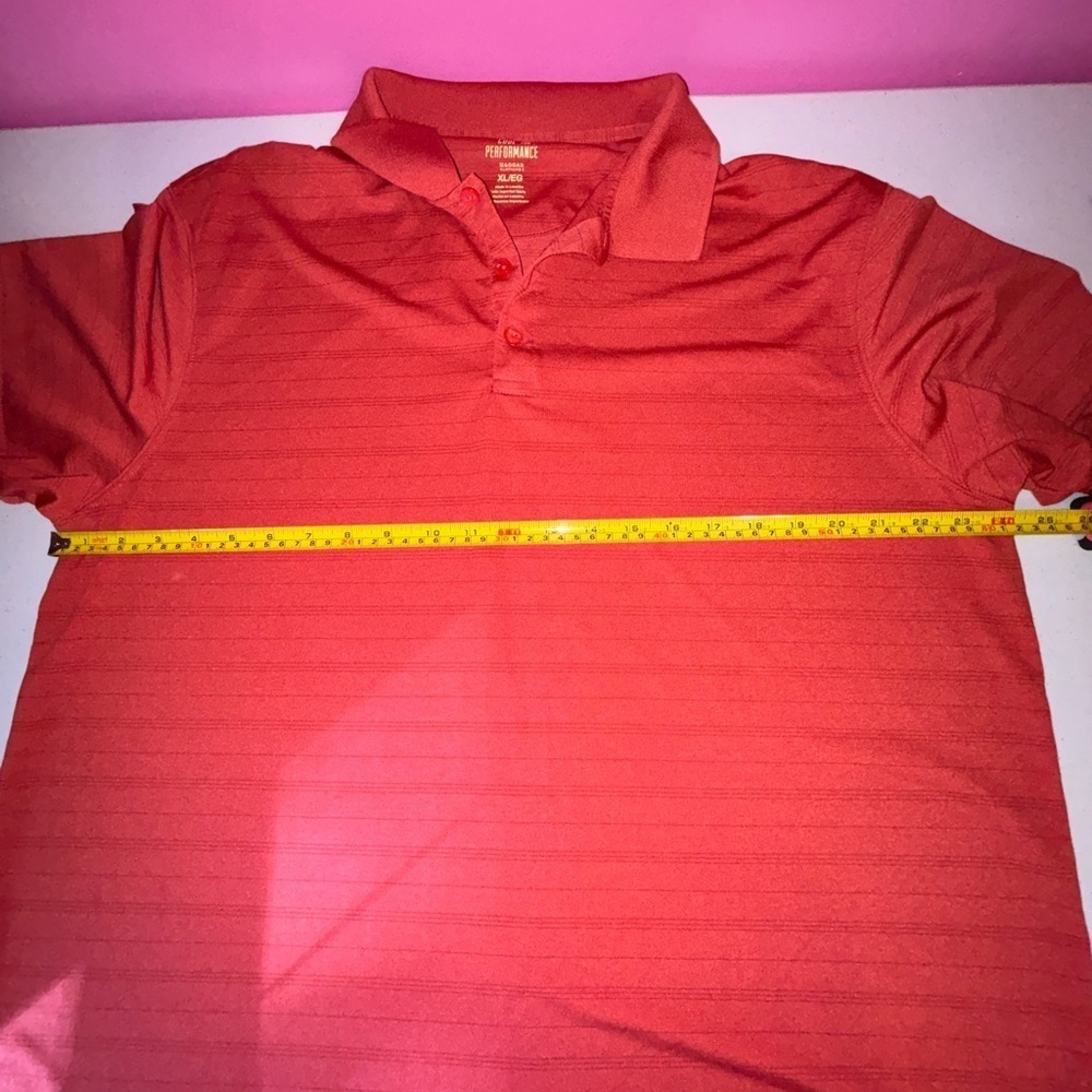 Haggar Orange Polo Shirt Classic Knit Short Sleeve - Picture 8 of 9